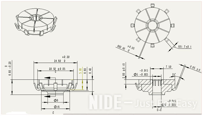 fuel pump commutator drawing