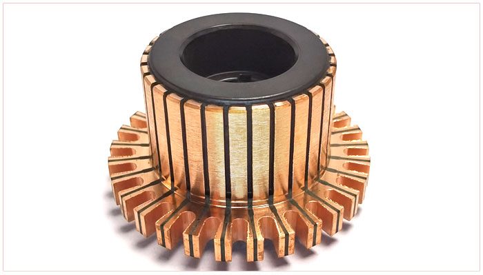 Automotive starter commutator