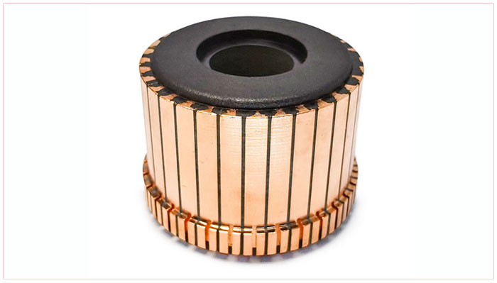 Home appliance motor commutator